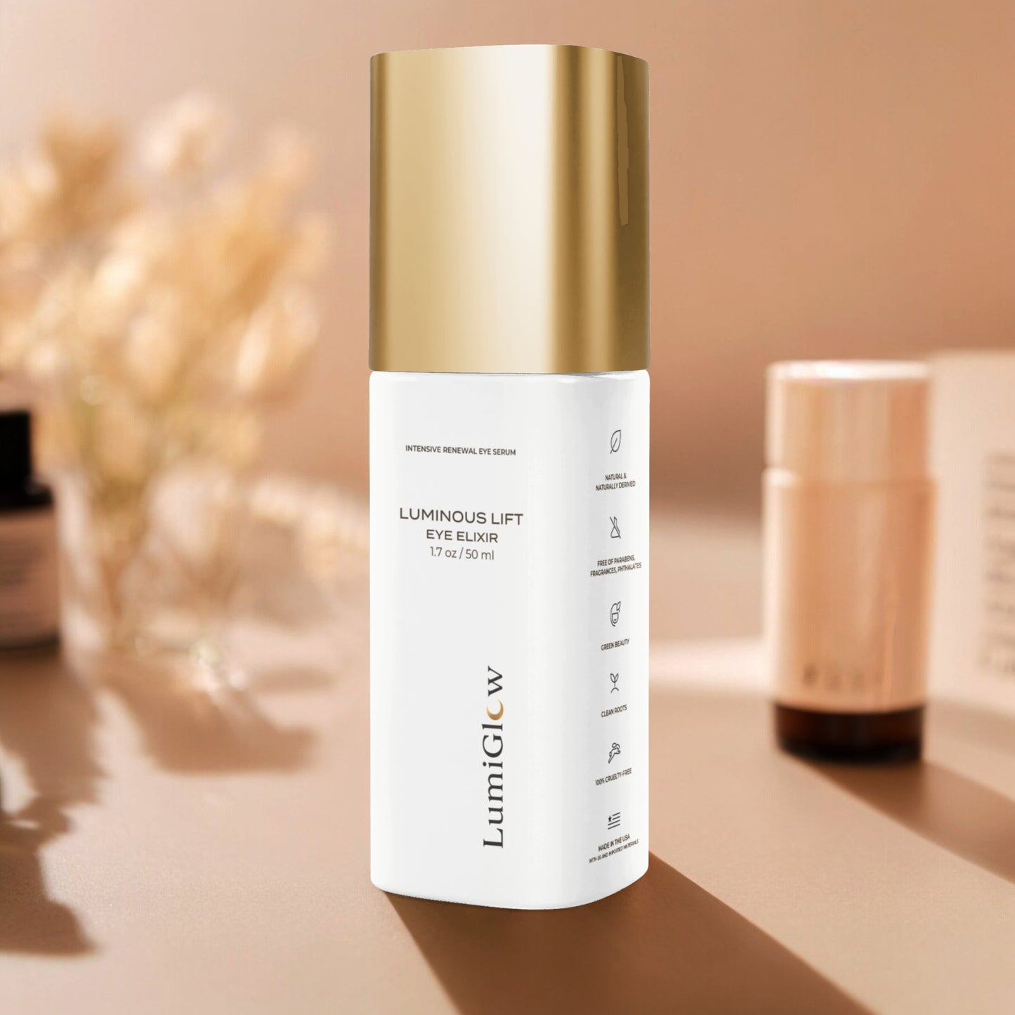 Brighten+Firm Eye Serum: Intensive Renewal Gold Cap