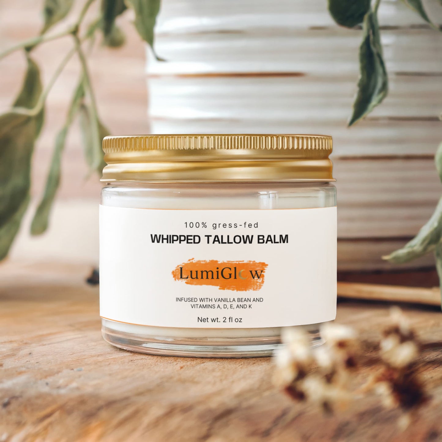 Whipped Grass-Fed Tallow Balm with Vanilla Bean