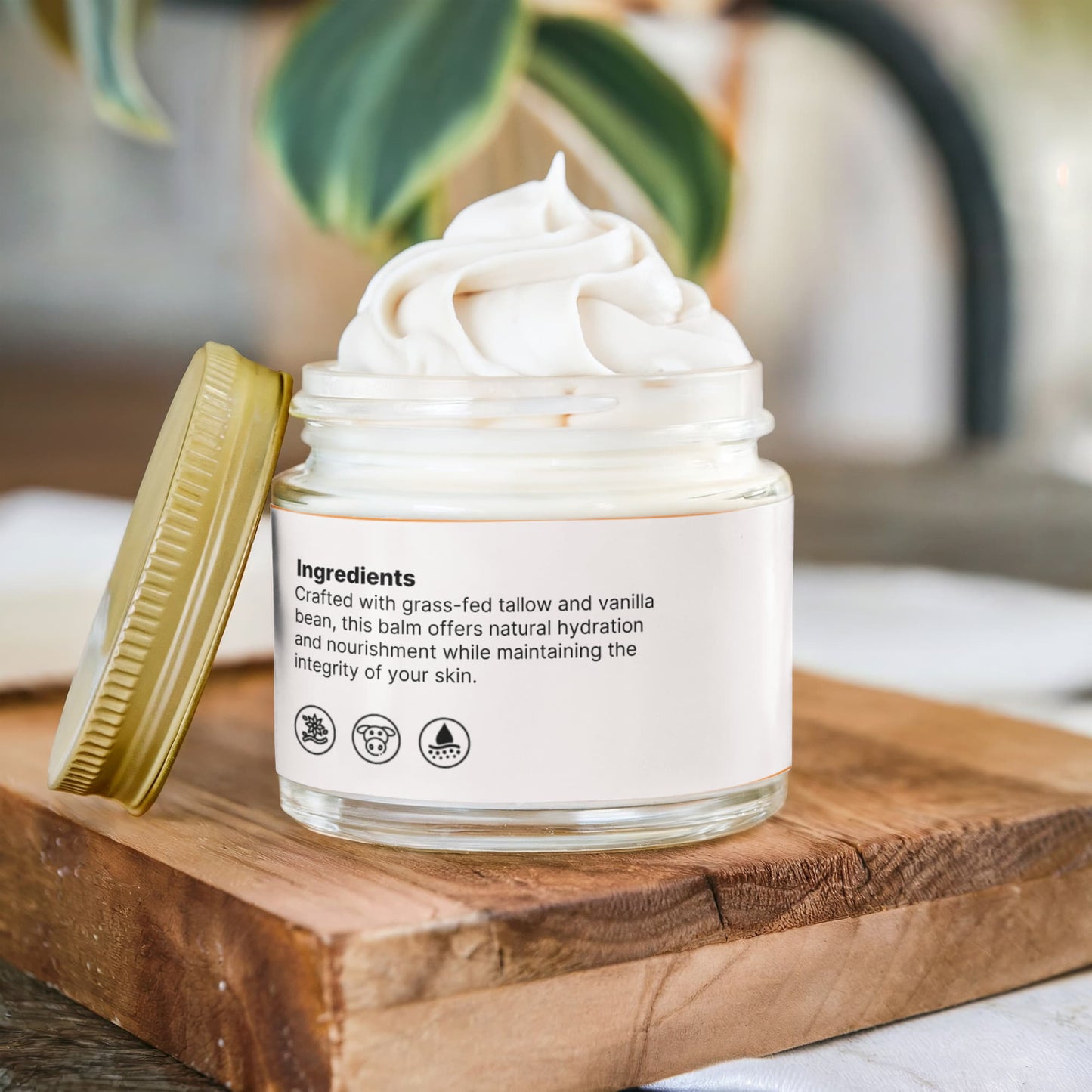Whipped Grass-Fed Tallow Balm with Vanilla Bean