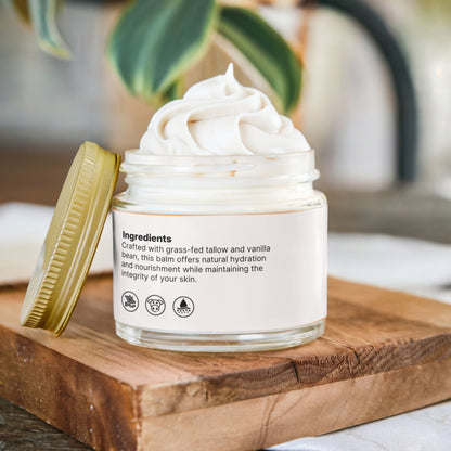 Whipped Grass-Fed Tallow Balm with Vanilla Bean