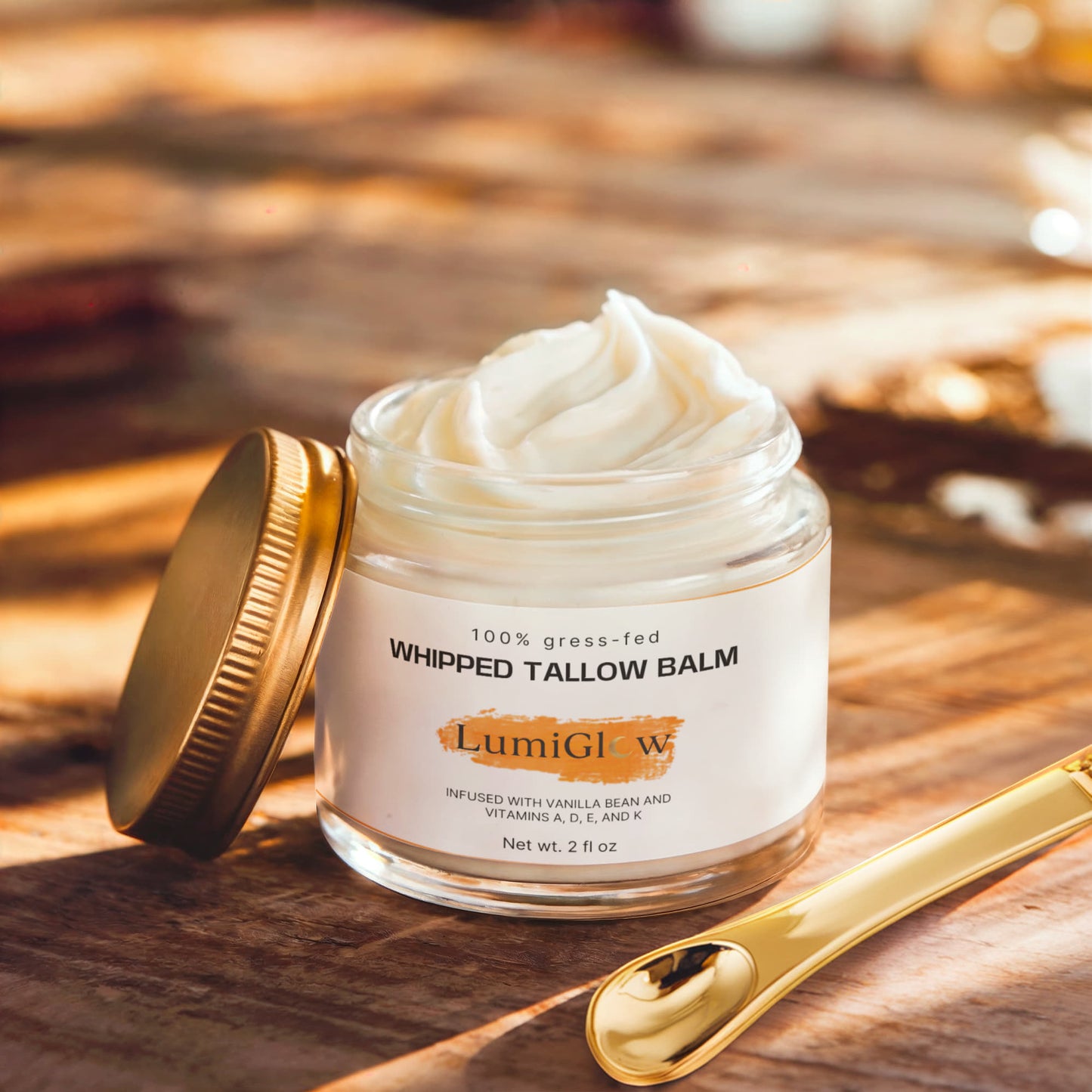 Whipped Grass-Fed Tallow Balm with Vanilla Bean
